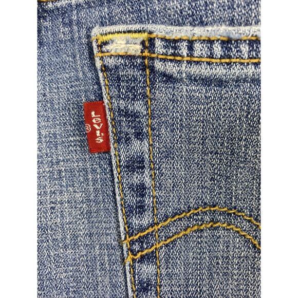 Levis 515 Bootcut Jeans Womens Size 16S Light Wash Denim Distress High Rise - Picture 4 of 12